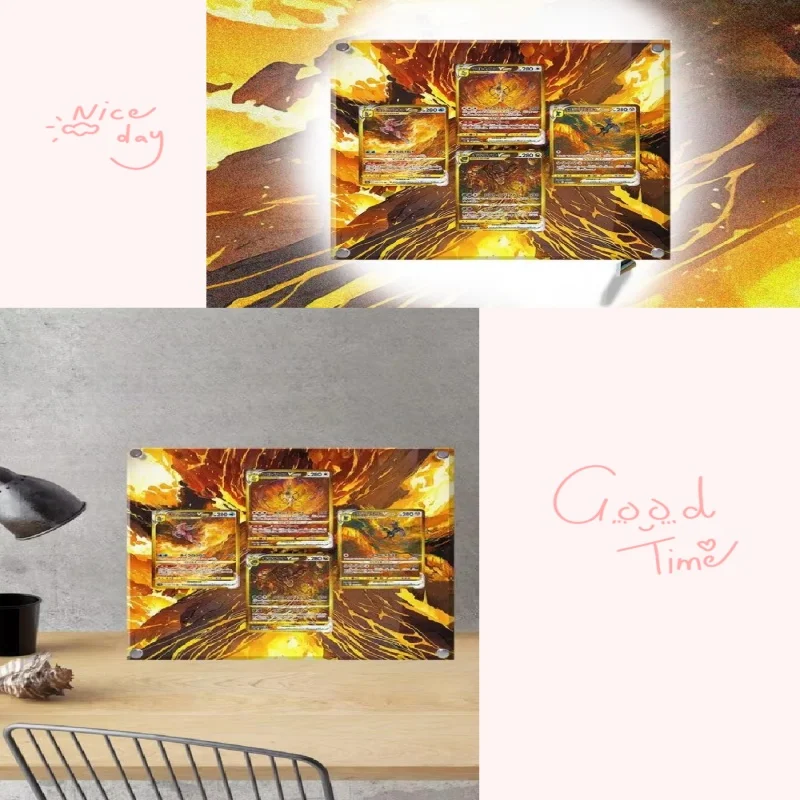 

Classic Pokemon Display Stand Magikarp Giratina Palkia Dialga Ex Acrylic Card Brick Photo Frame Ptcg Gift Toy Not Include Card