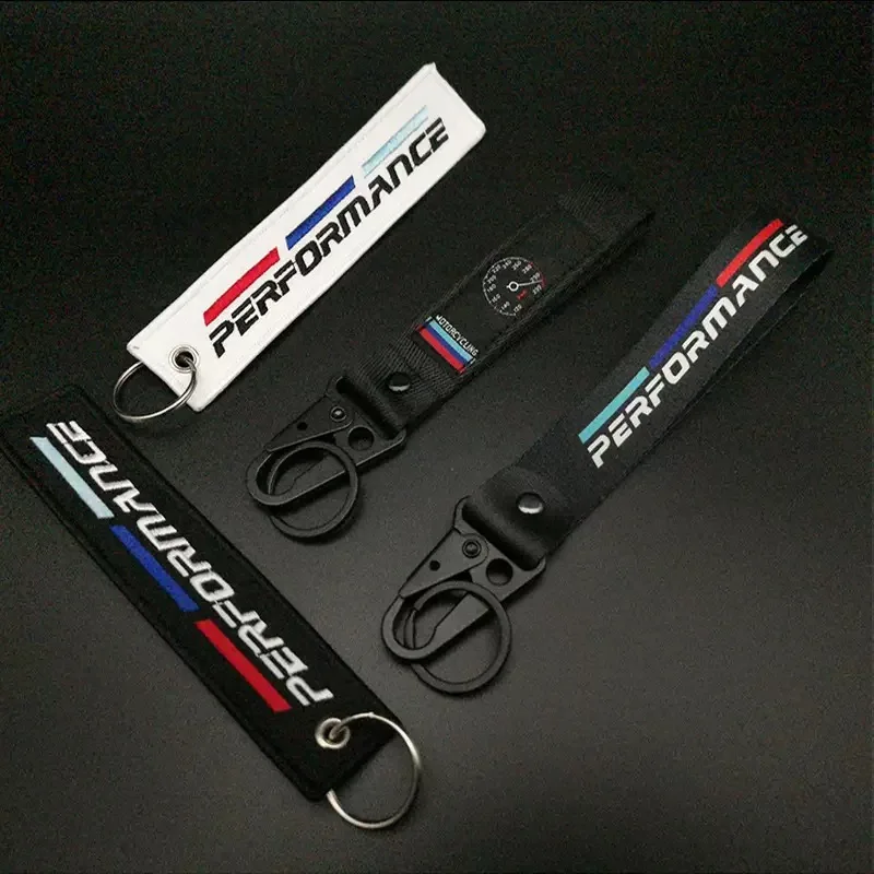Llavero con emblema impreso en nailon para BMW, llavero con anilla para llaves, accesorios para coche m Performance e90 e60 e46, llavero de regalo a la moda