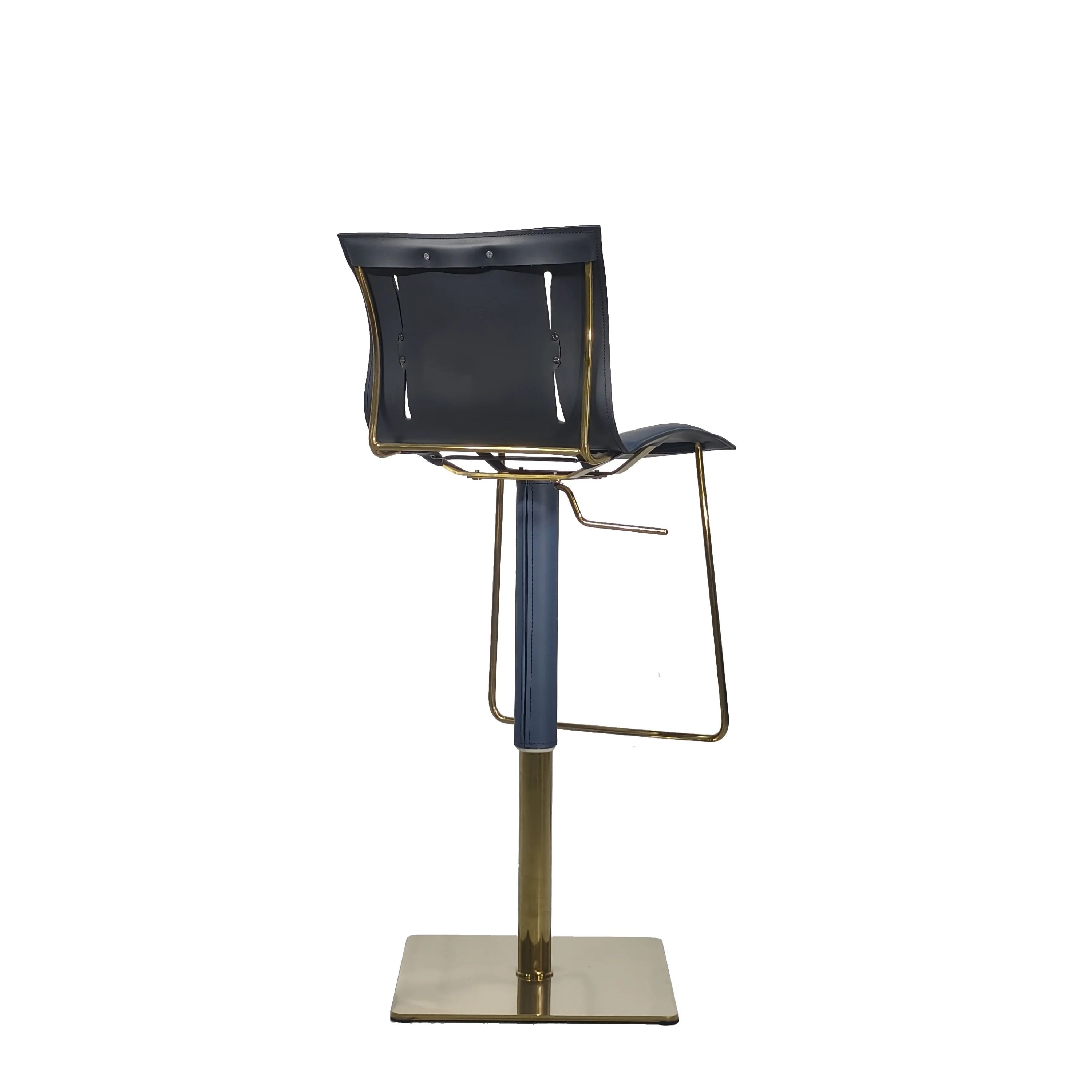 #Steel Frame Adjustable Swivel Bar Stool with Modern Design for High-End Homes Villas Hotels & Apartments