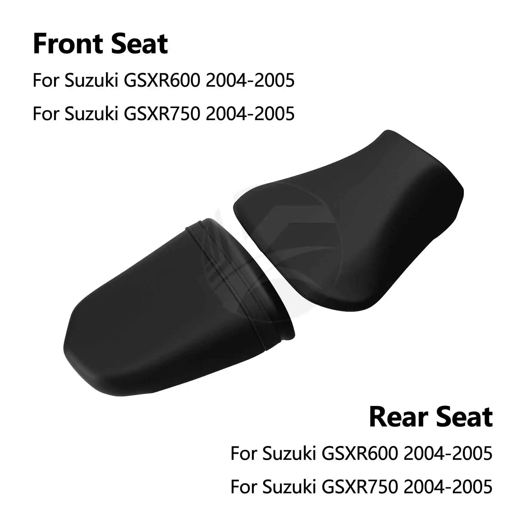 

Motorcycle Front Rear Driver Passenger Seat For Suzuki GSXR600 GSXR750 2004-2005 Motorbike Black Seats Pillion Accessories