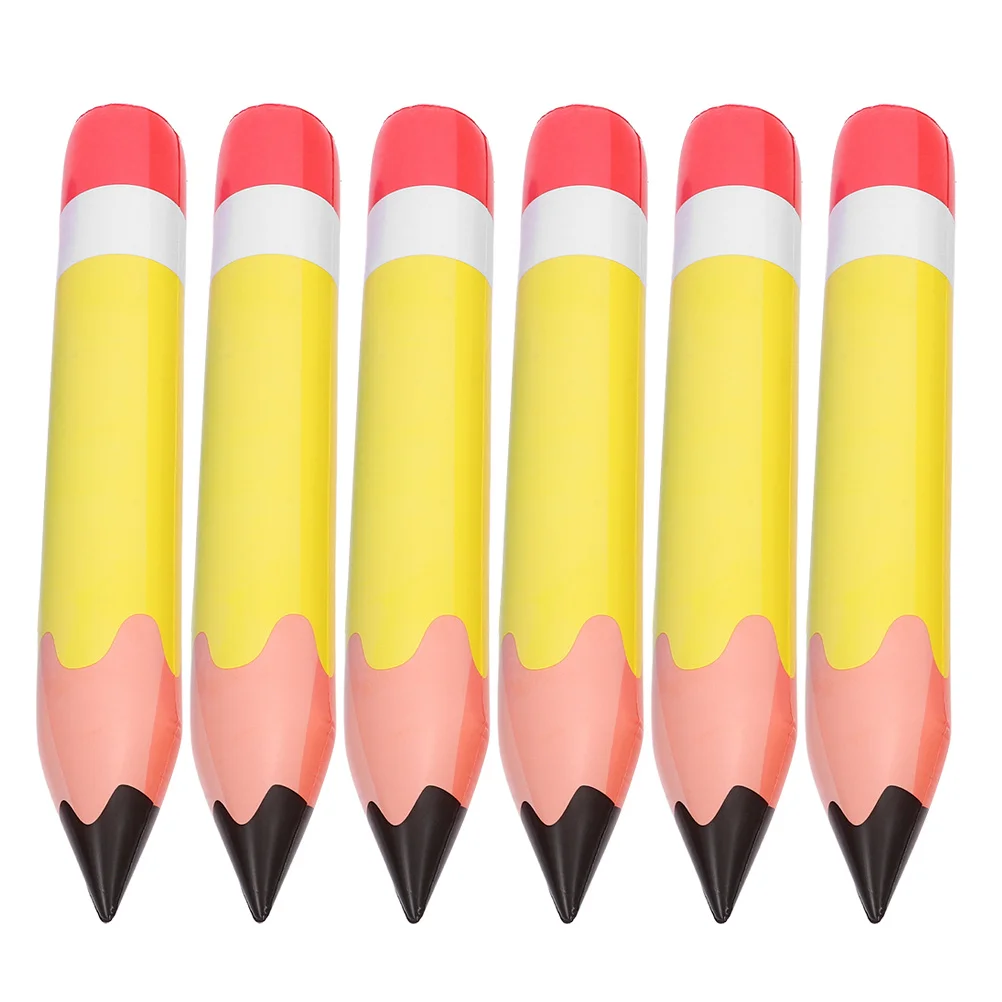 

6Pcs Blow Up Pencil Inflatable Decor for Back to School Classroom Wall Display Fun Learning Space Kids Engagement Tool