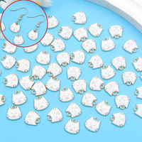 3/6/12pcs Cat Head Shape Pendant for DIY Bracelet, Necklace, Keychain, Foot Chain, Halloween, Thanksgiving,Christmas Accessories