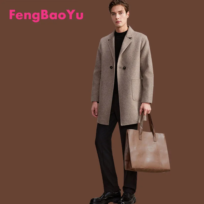 

Двустороннее кашемировое мужское пальто — элегантное и стильное, подходящее для повседневной деловой одежды. Удобный теплый, мягкий и тонкий