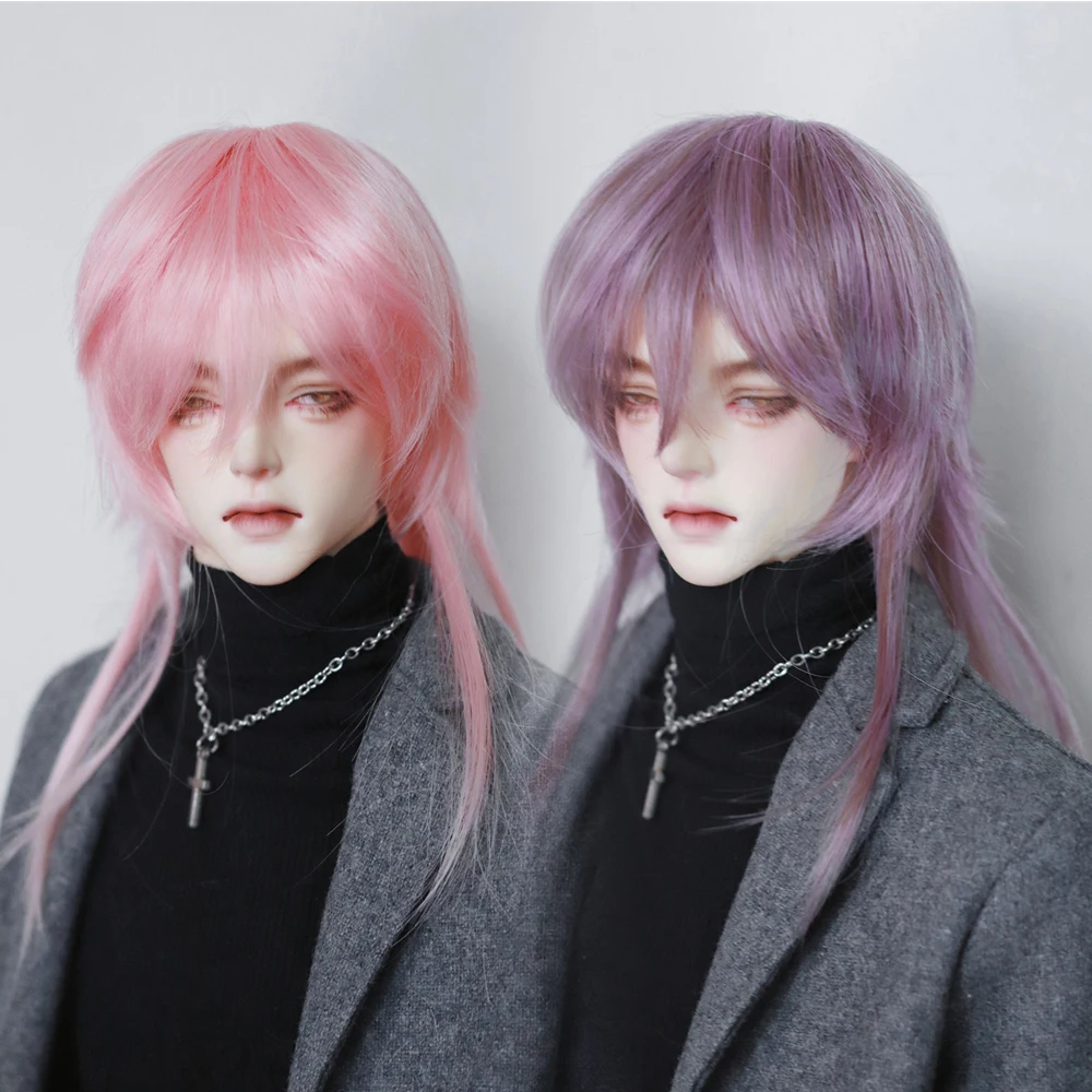 D04-P128 children handmade toy 1/3 uncle doll BJD/SD doll's wig pink soft trendy wig 1pcs