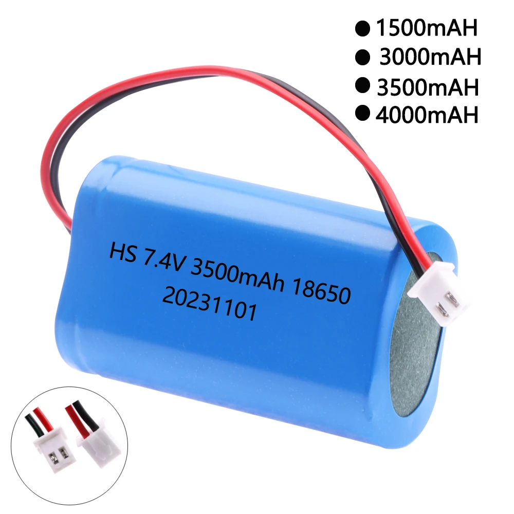 7.4V 18650 Batterij 2S Batterijen Xh2.54 Plug 1500Mah 3000Mah 3500Mah 4000Mah 3000Mah 3400Mah Oplaadbare Batterij Plug + Pcb