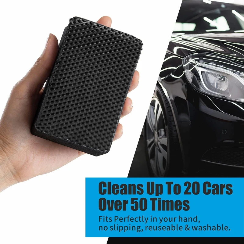 

5Pcs Car Cleaning Eraser Clay Bar Pad Sponge Block Waxing Polishing Pad Car Cleaning Tools Auto Detail Cleaning Accessories