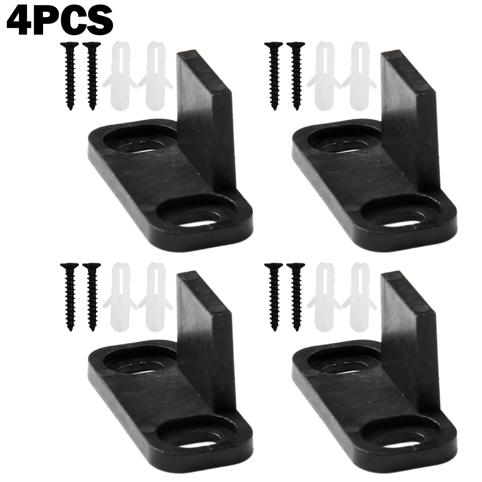 4pcs Sliding Door Slides Rails Anti-Swing Barn Door Hanging Rail Floor Guide Stay Roller Household Hardware Accessories