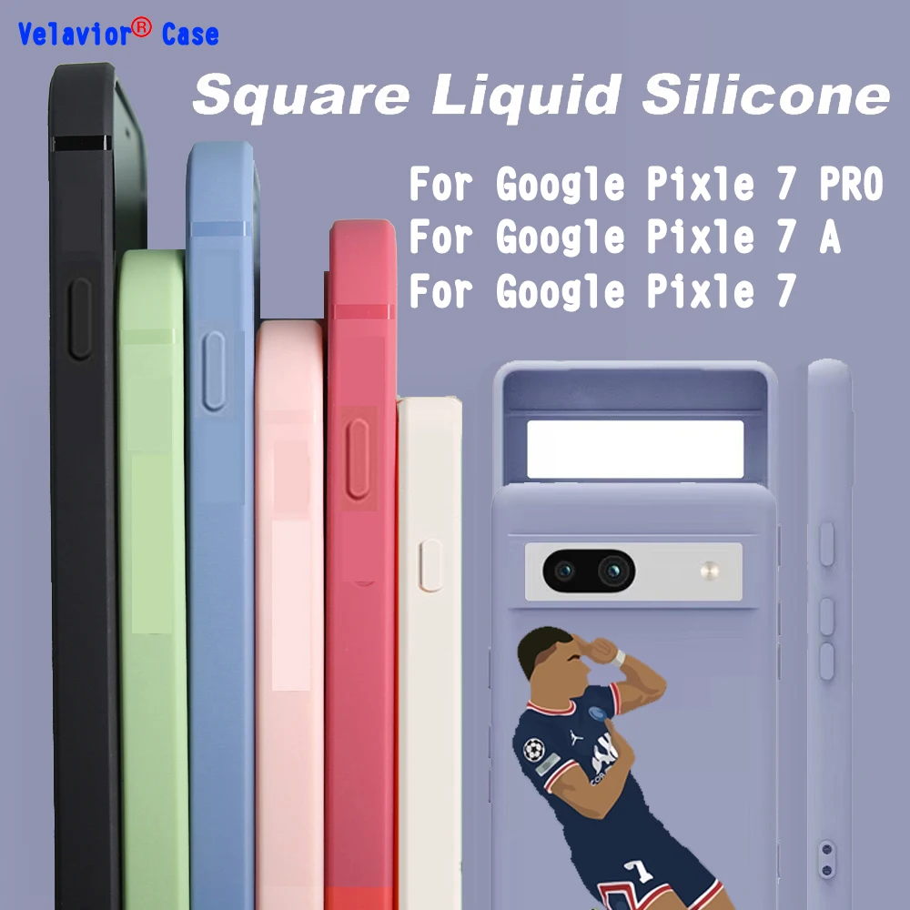 

Capa Google Pixel 7a Case Liquid Silicone Phone Case for Pixel 7 7 Pro 6.1 6.3 6.7 INCH Soft TPU Phone Funda Football DIY Cover