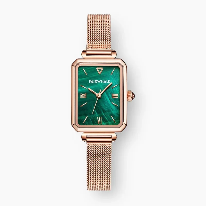 

MARK FAIRWH Watch Women's Fashion Lola Light Luxury Simple Small Green Watch Waterproof Quartz Watch