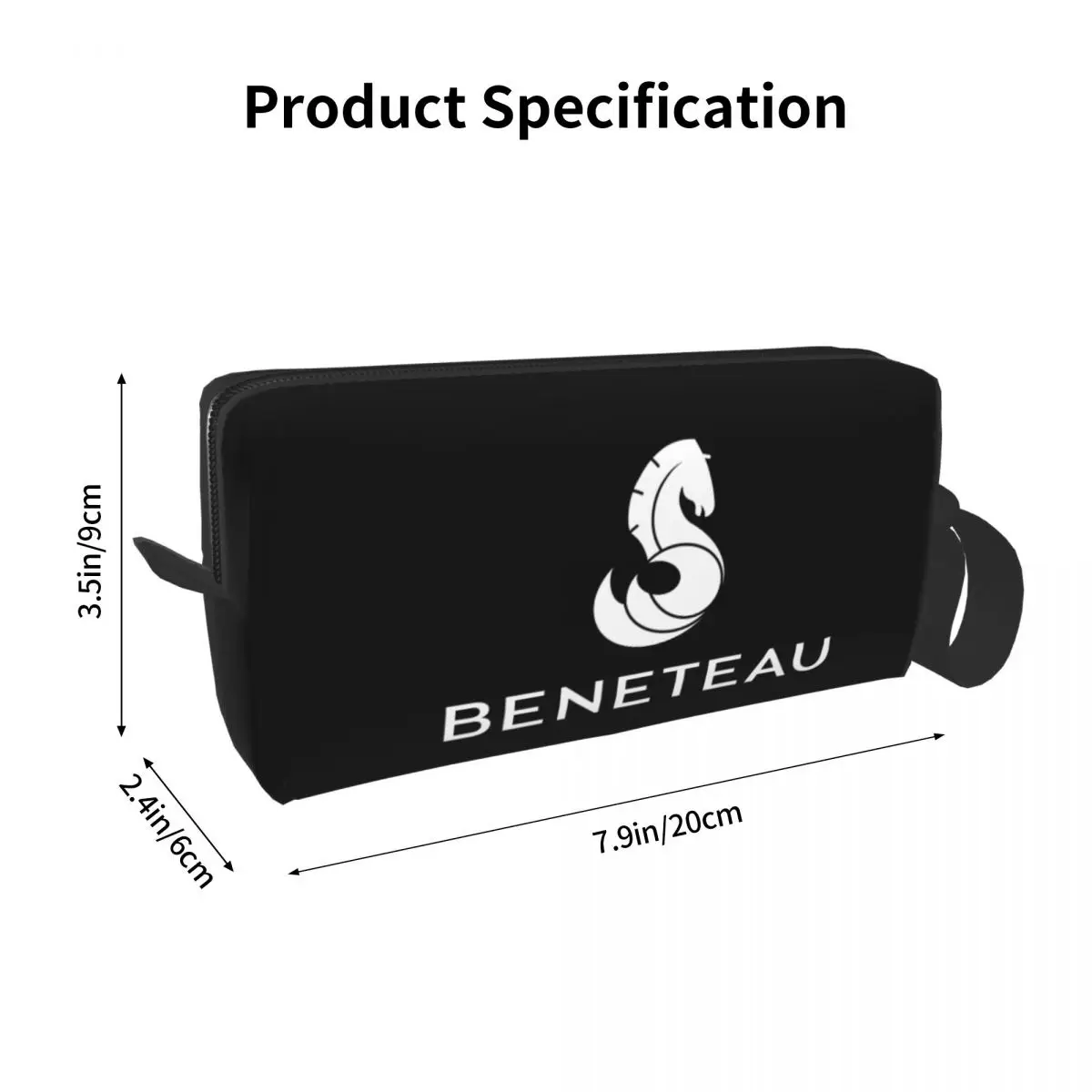 Custom Beneteau Sailing Boat Logo Travel Cosmetic Bag Women Toiletry Makeup Organizer Ladies Beauty Storage Dopp Kit