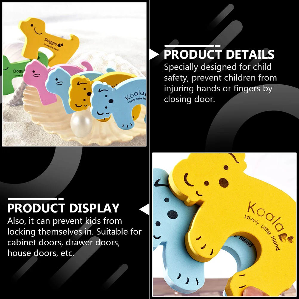 4 stücke Kinder Sicherheit Anti Clip Tür Finger Schutz EVA Material Cartoon Tier Design Langfristige Verwendung Kein Geruch