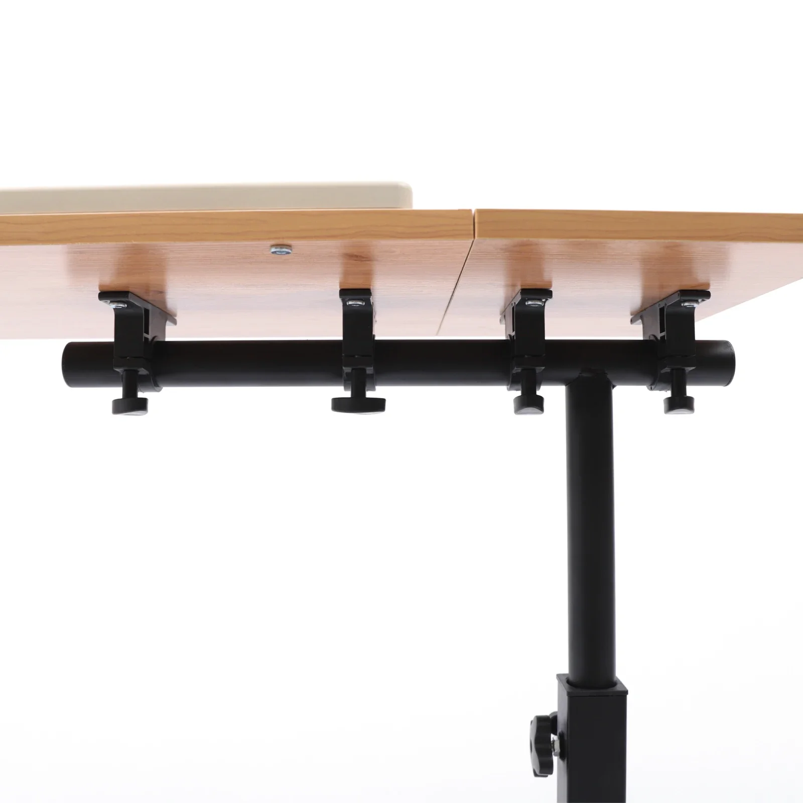 Adjustable Laptop Desk: Ergonomic, Height & Angle Adjustable with Lockable Wheels for Comfort and Mobility desk table