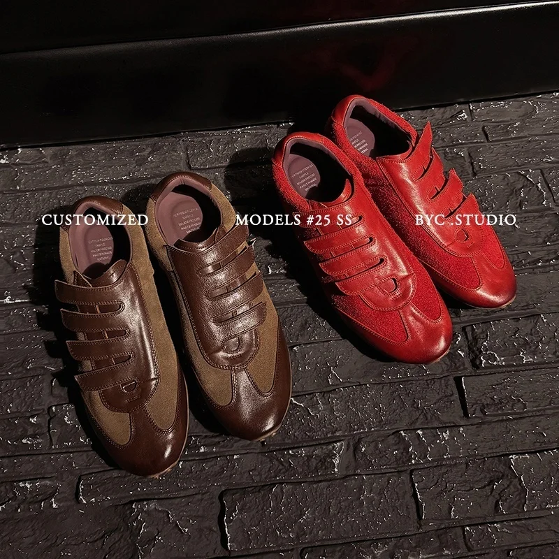 2026 new spring autumn women pumps natural leather 22-25.5cm cowhide+kid suede+sheepskin buckle mixed color women shoes fashion