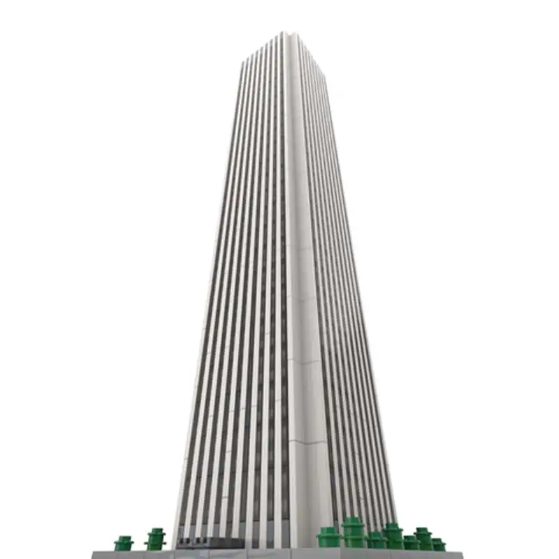 Moc bloco de construção tijolos aon centro chicago cidade vista rua arquitetura montagem modelo conjunto brinquedos colecionáveis das crianças presentes