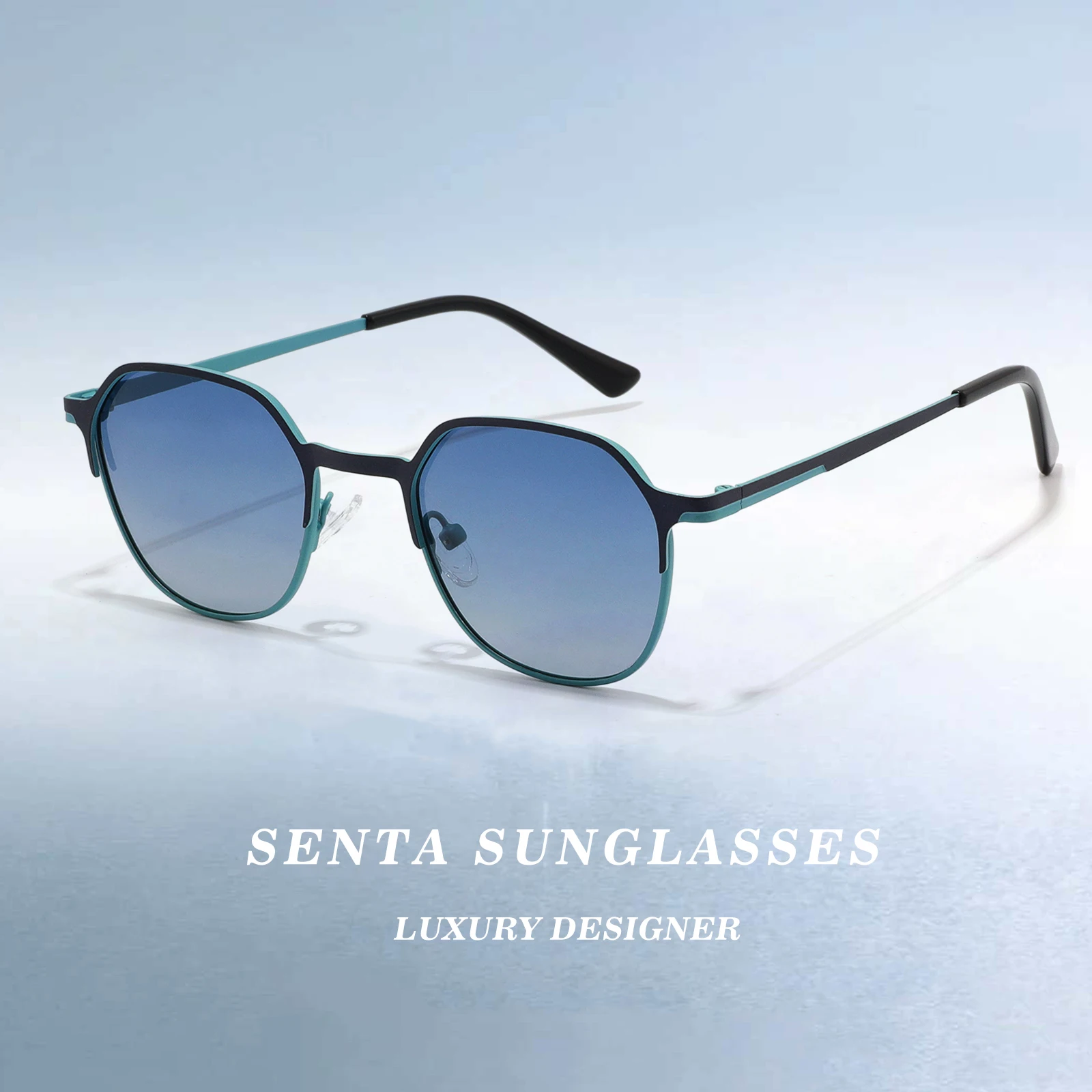 แว่นกันแดดโพลาไรซ์แบรนด์เล็กสำหรับผู้หญิง ป้องกันรังสียูวี 400 แว่นตาผู้หญิงกรอบโลหะสไตล์สตีมพังก์ขนาดเล็ก ดีไซน์หรูหราแบบเรโทร แว่นตาขับรถ