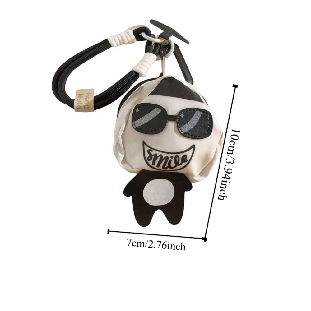 Sonnenbrille Mann Cartoon Schlüsselanhänger Auto Keying Multifunktionaler Telefonring Anhänger Lustiger tragbarer Rucksack zum Aufhängen