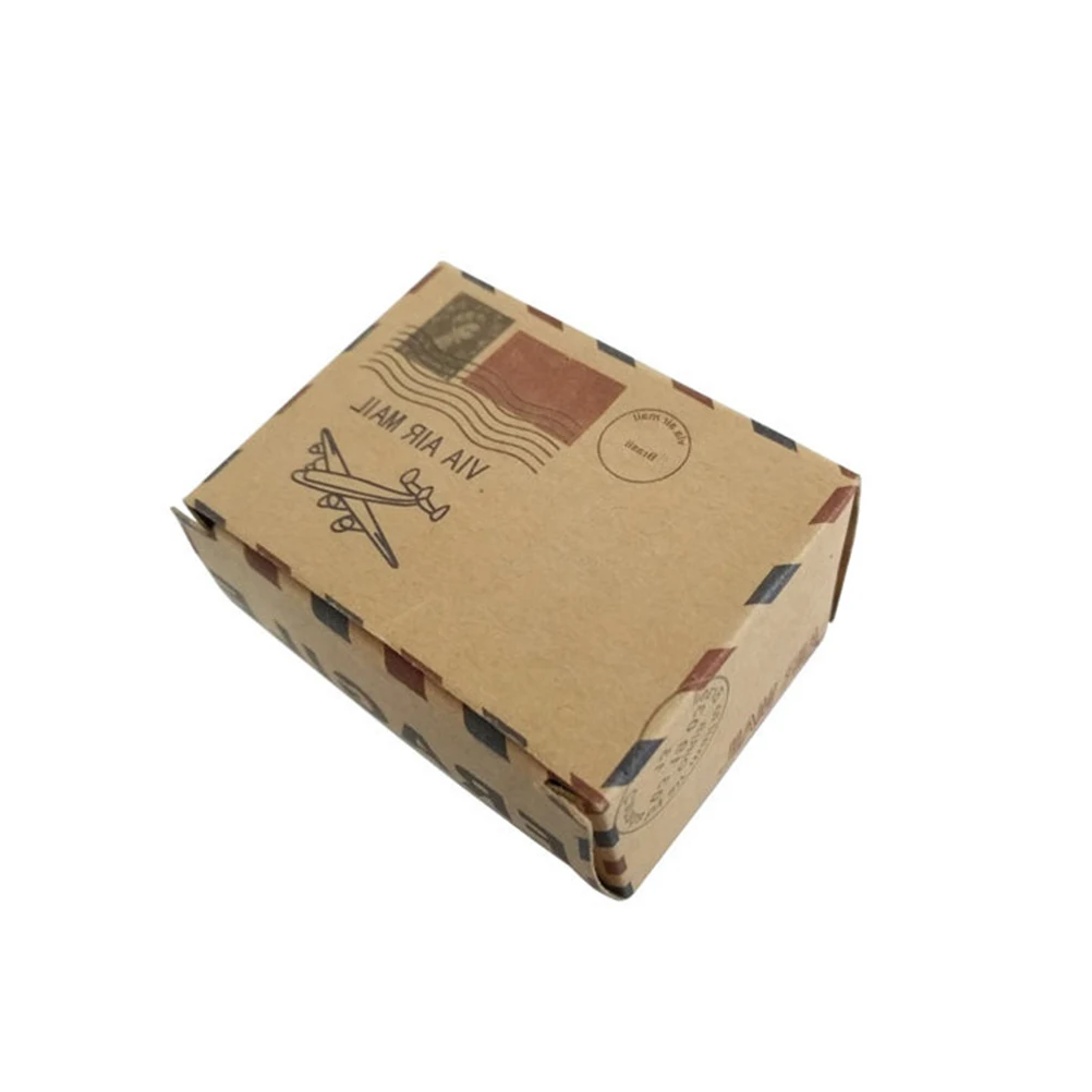 

40 pcs Vintage Storage Case Candy Container Delicate Box Mail Storage Case Kraft Paper Box Gift Packaging Boxes Bags