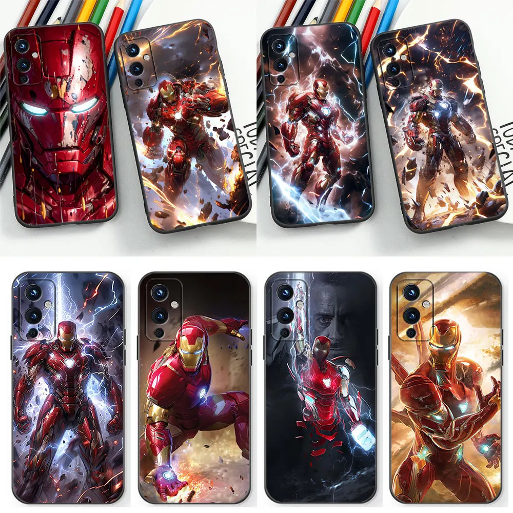 Marvel Iron Man Avengers Phone Case For Oneplus 9 9R 8 8T 7 7T ACE 2V NORD CE 2 3 Lite 5G Pro Silicone Case Capa Funda Shell