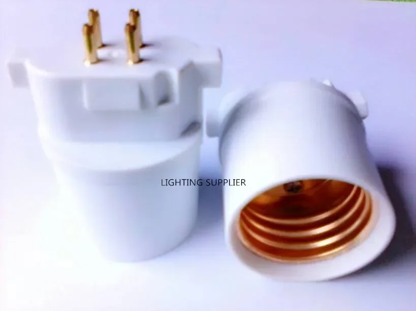 Adattatore base lampada da GY10Q a E26/E27, base lampada 4P CFL GY10Q a LED E26 Adattatore presa luce necessita di bypass zavorra