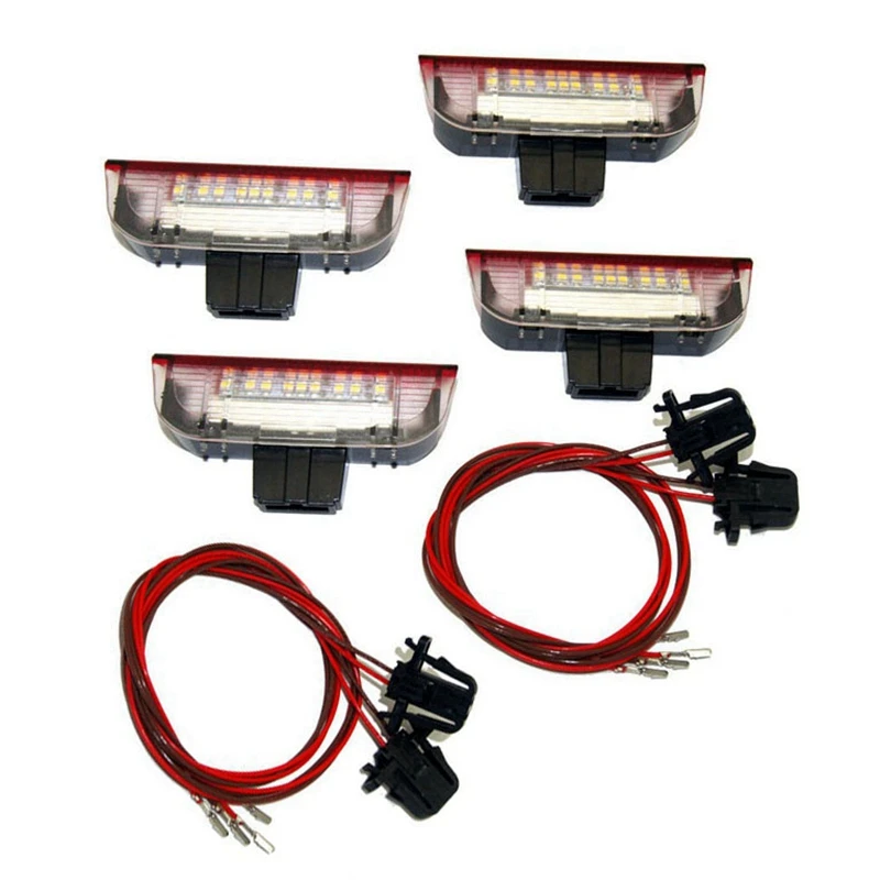 Luz LED para puerta de coche, accesorio para Golf 6 7 Jetta MK5 MK6 Passat B6 B7 CC, 4 piezas