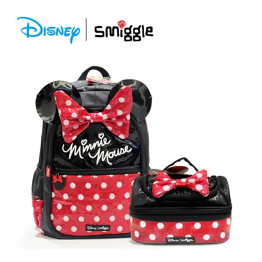 MINISO Disney Cartoon Backpack For Girls Smiggle Children\'s Schoolbag  Large-capacity Hot-selling Schoolbag Kids Gift Lunch Bag