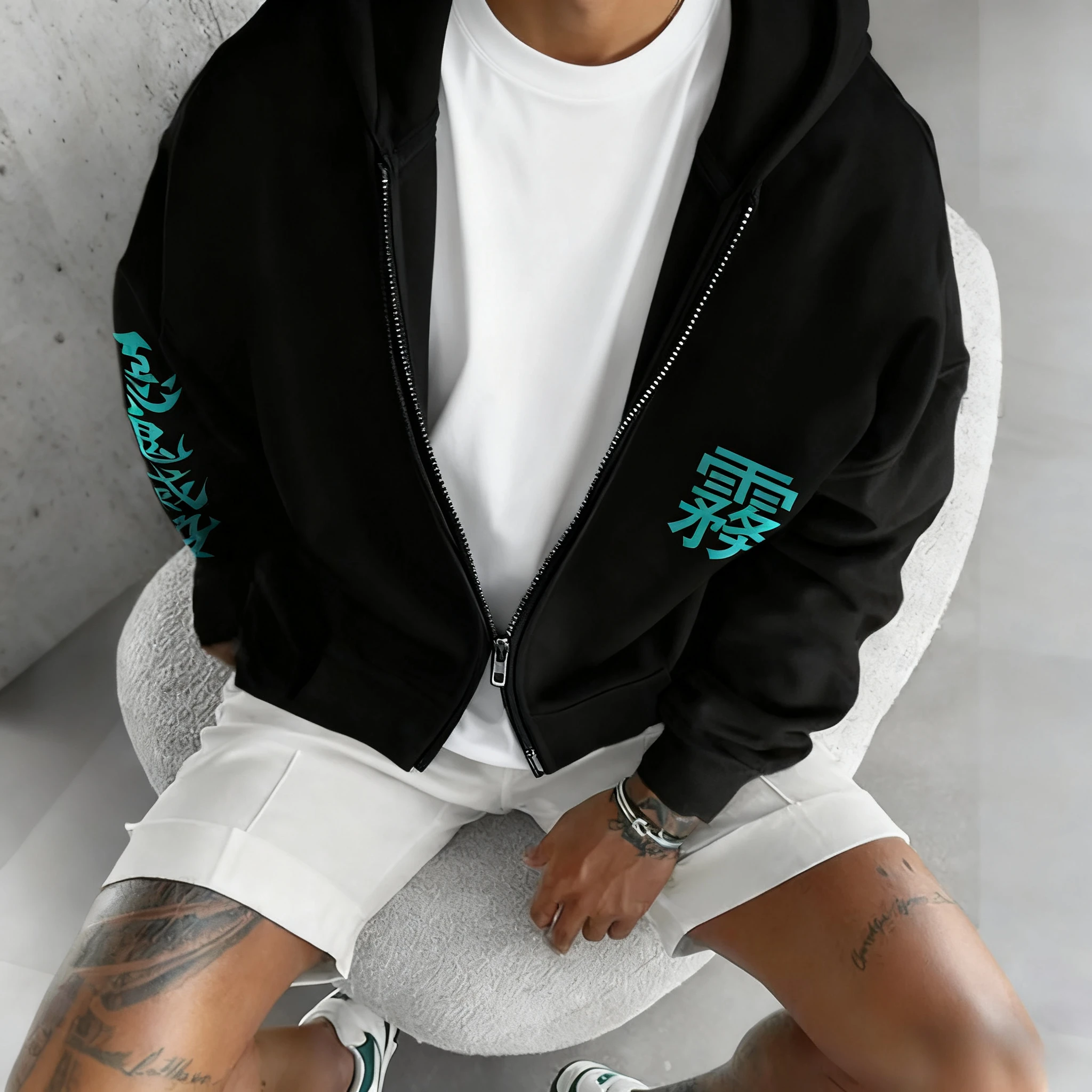 Anime Demon Slayer Tokitou Muichirou Printed Zipper Hoodie 2025 Autumn/Winter Men's Women's Loose Casual Cotton Zipper Hoodie