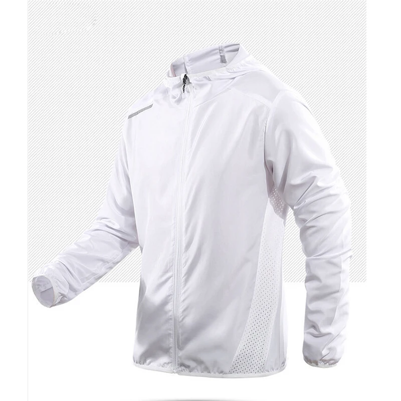 Spring Summer Men's Quick Dry Sun Screen Jackets Outdoor Men Ultra Light Hiking Hooded Coats Men Sports Breathable Zipper Jacket