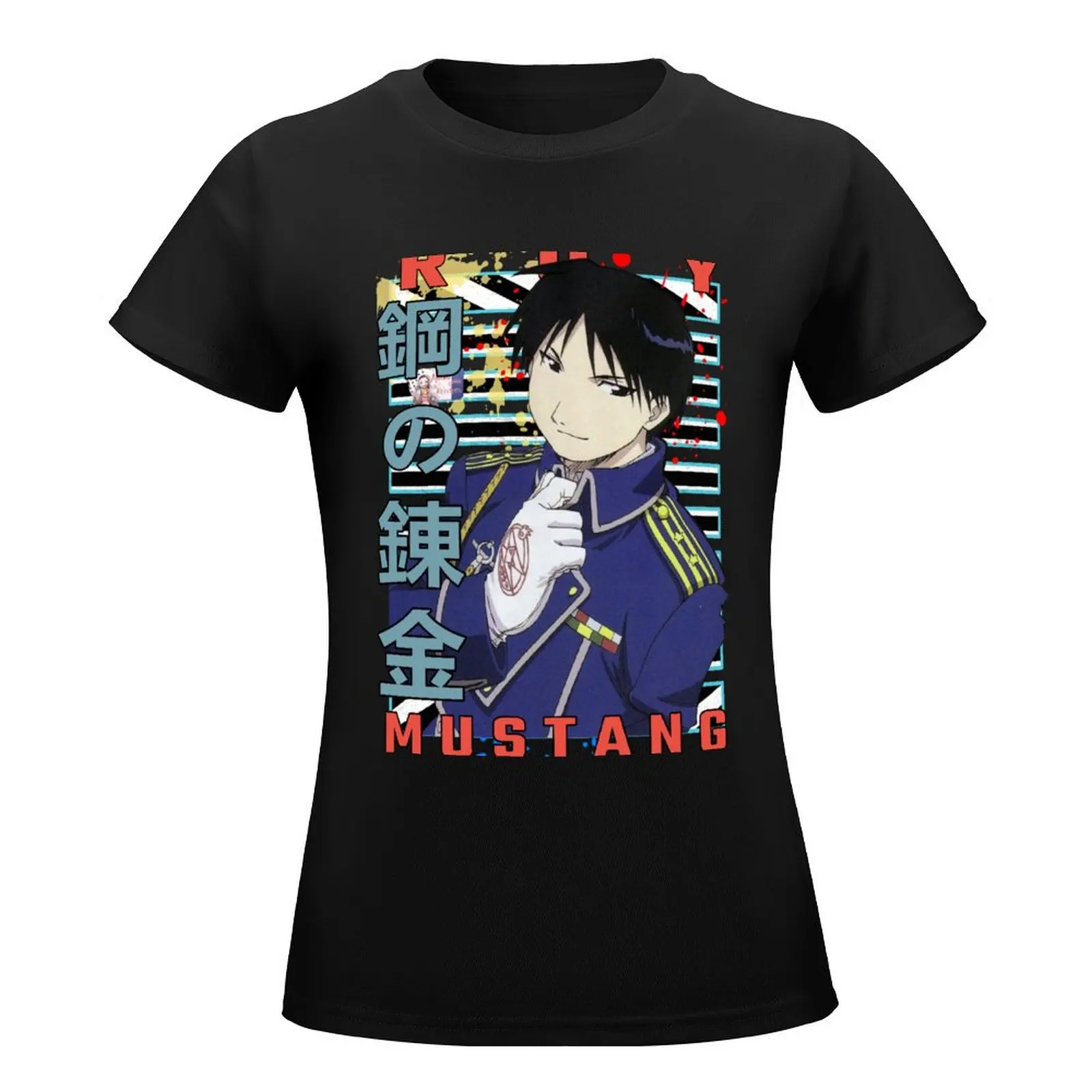 Roy Mustang Fullmetal Alchemist Brotherhood Hagane no renkinjutsushi Urban Design T-Shirt Female clothing tops for Women