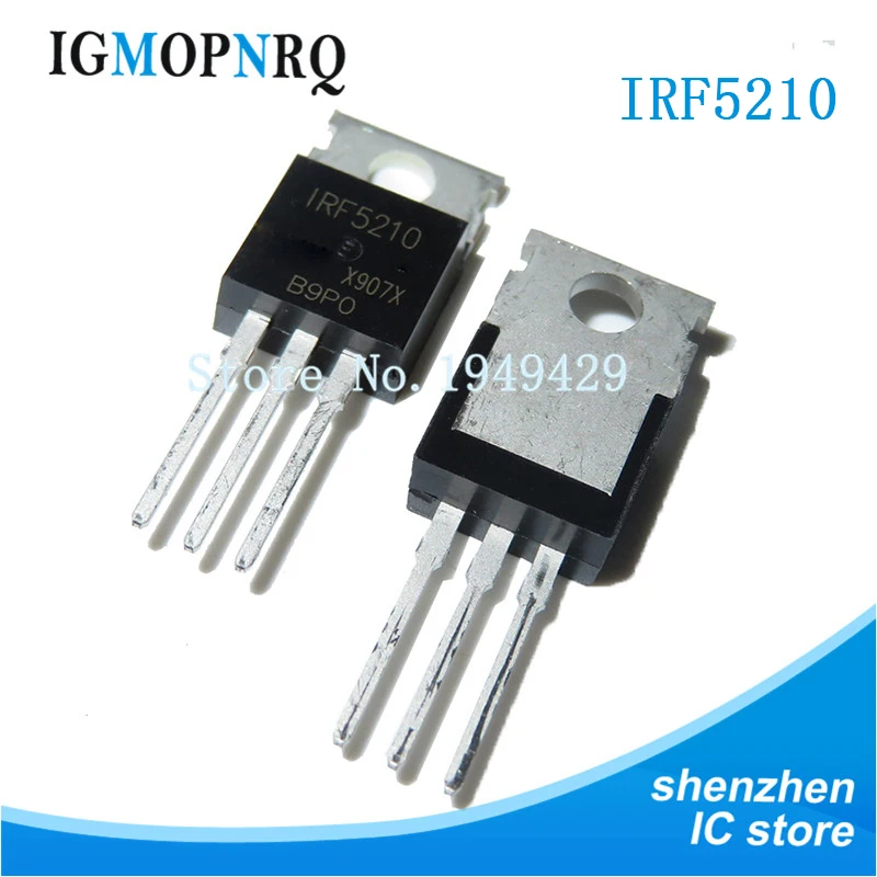 10PCS IRF5210PBF TO-220 IRF5210 MOSFET MOSFT PCh -100V -40A 60mOhm 120nC New