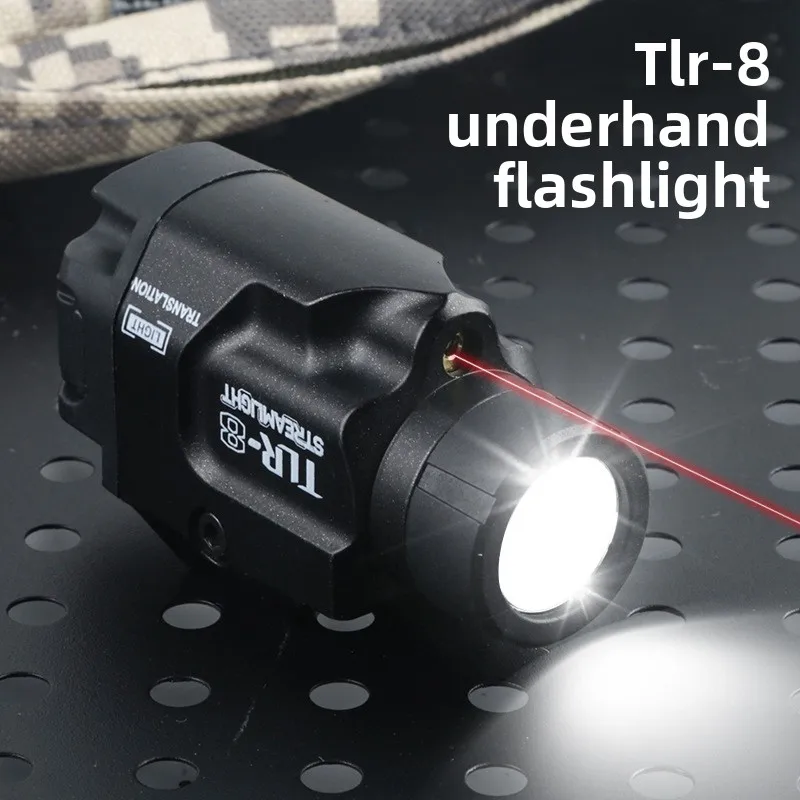Metal TLR-8 Strobe Underbarrel Light Adjustable Strong Light Handheld Flashlight Fit Rail Accessories