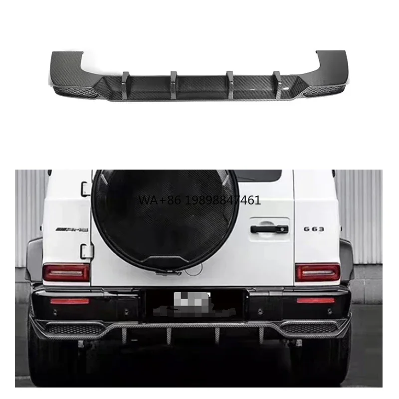 

High Quality Dry Carbon Fiber Rear Bumper Lip for Mercedes-Benz W464 2018+ Rear Diffuser