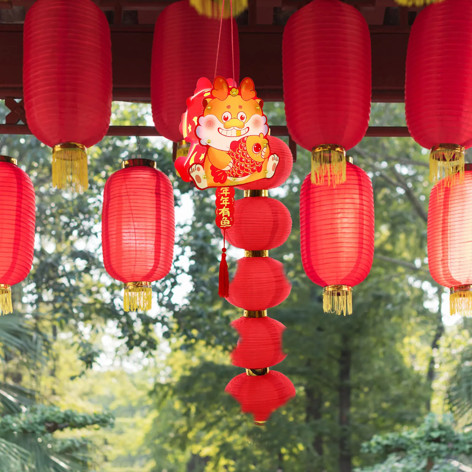 1Set Glow in The Lantern DIY Kit for Chinese New Year Festival Decor Lighting Craft Supplies Luminous Paper Lantern