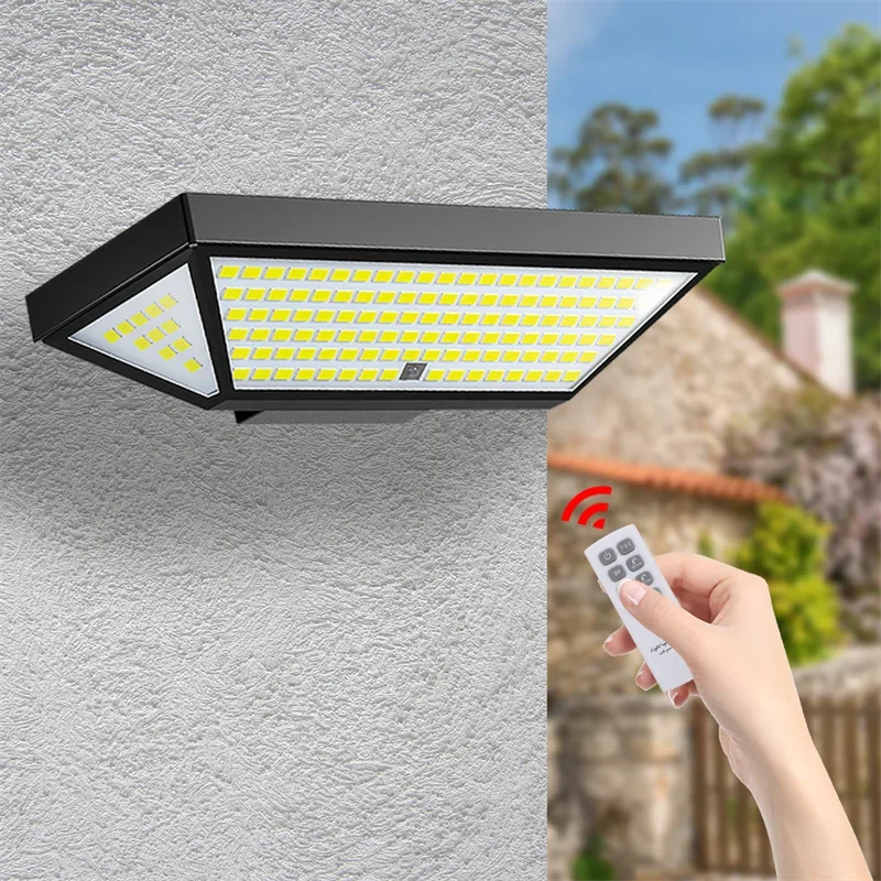 COLIN Outdoor Solar Wall Flood Light Human Body Induction With Remote Control Waterproof IP65 LED For Courtyard Porch Lamp