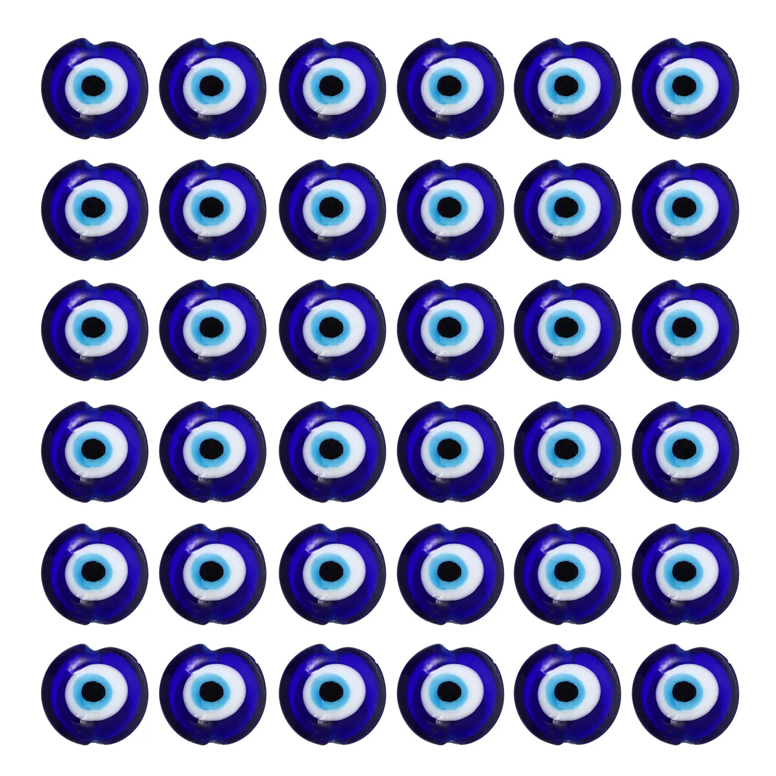 

100 шт. подвесок в виде злого глаза, стеклянные бусины с синим глазом для рукоделия, аксессуары для изготовления украшений, искусственные декоративные глаза, уникальный декор