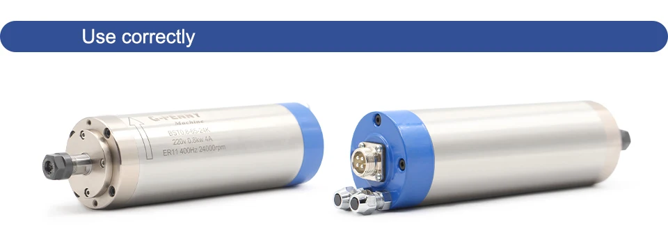 G-Penny 800W wassergekühlter CNC-Spindelmotor 110V/220V ER11 24000RPM 400Hz 65×195mm 4 Lager für Holz-, ABS- und Aluminiumgravur – Detail 6