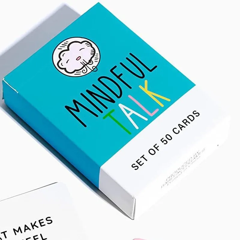 50 Cards Mindful Talk English Version of Mindful Talk Children\'s Card Game Family Party Leisure Cards Gifts