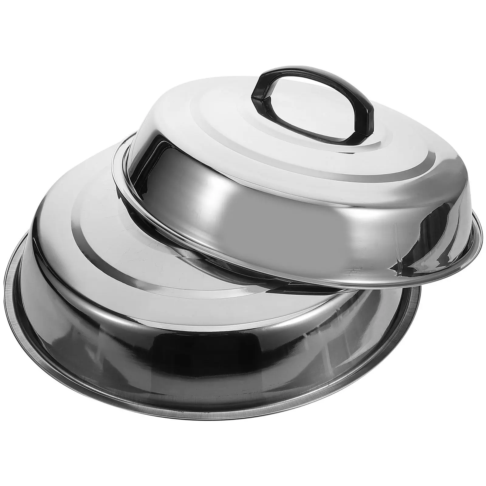 2er-Set Edelstahl-Abdeckkappen, runde Speisewannendeckel …