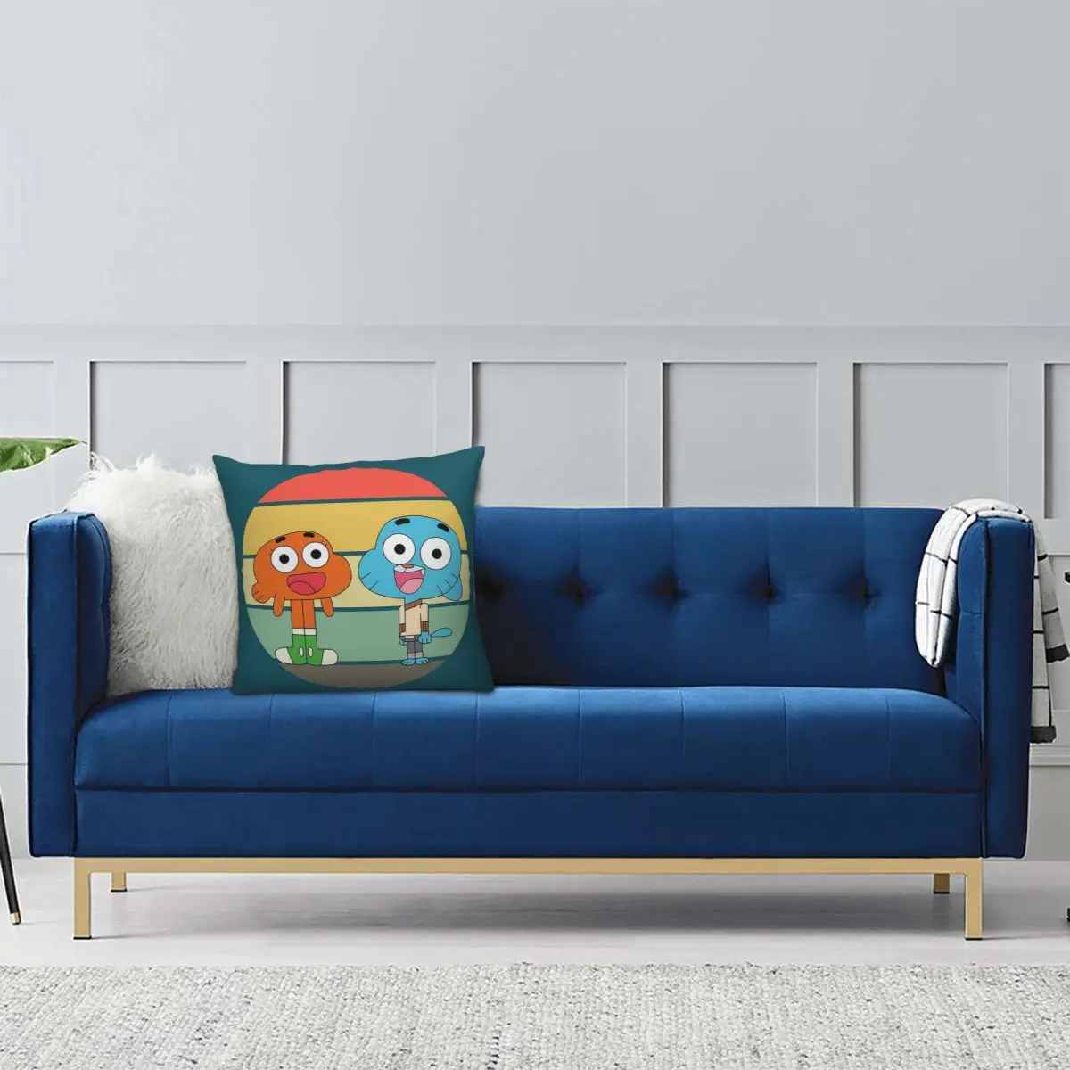 The Amazing World Of Gumball Anime Square Pillowcase Pillow Cover Cushion Decor Comfort Throw Pillow for Home Car