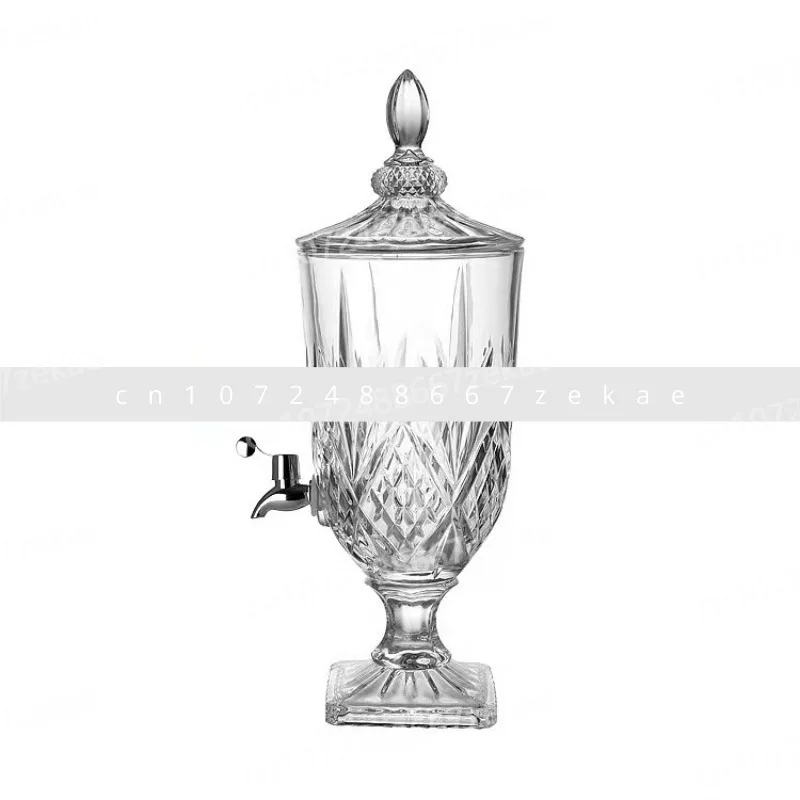 موزع زجاجي لعصير مشروب الثلج مع صنبور #3