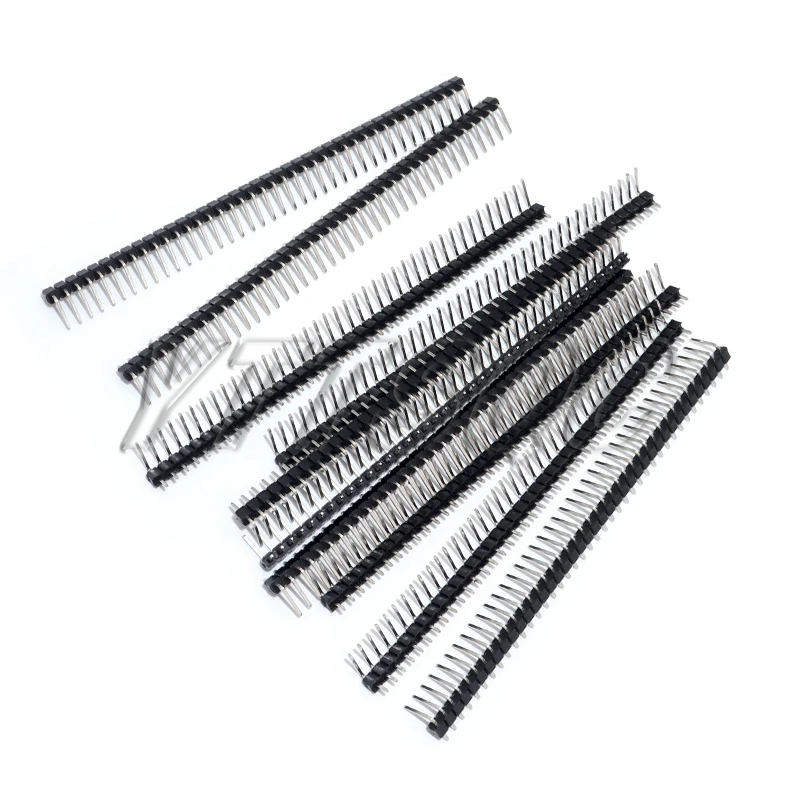 10 Teile/los 2,54mm 1*40p 90 grad rechtwinklig Einreihige Männlich R/A 40 Pin Header Positive PCB Board Stecker Pinheader