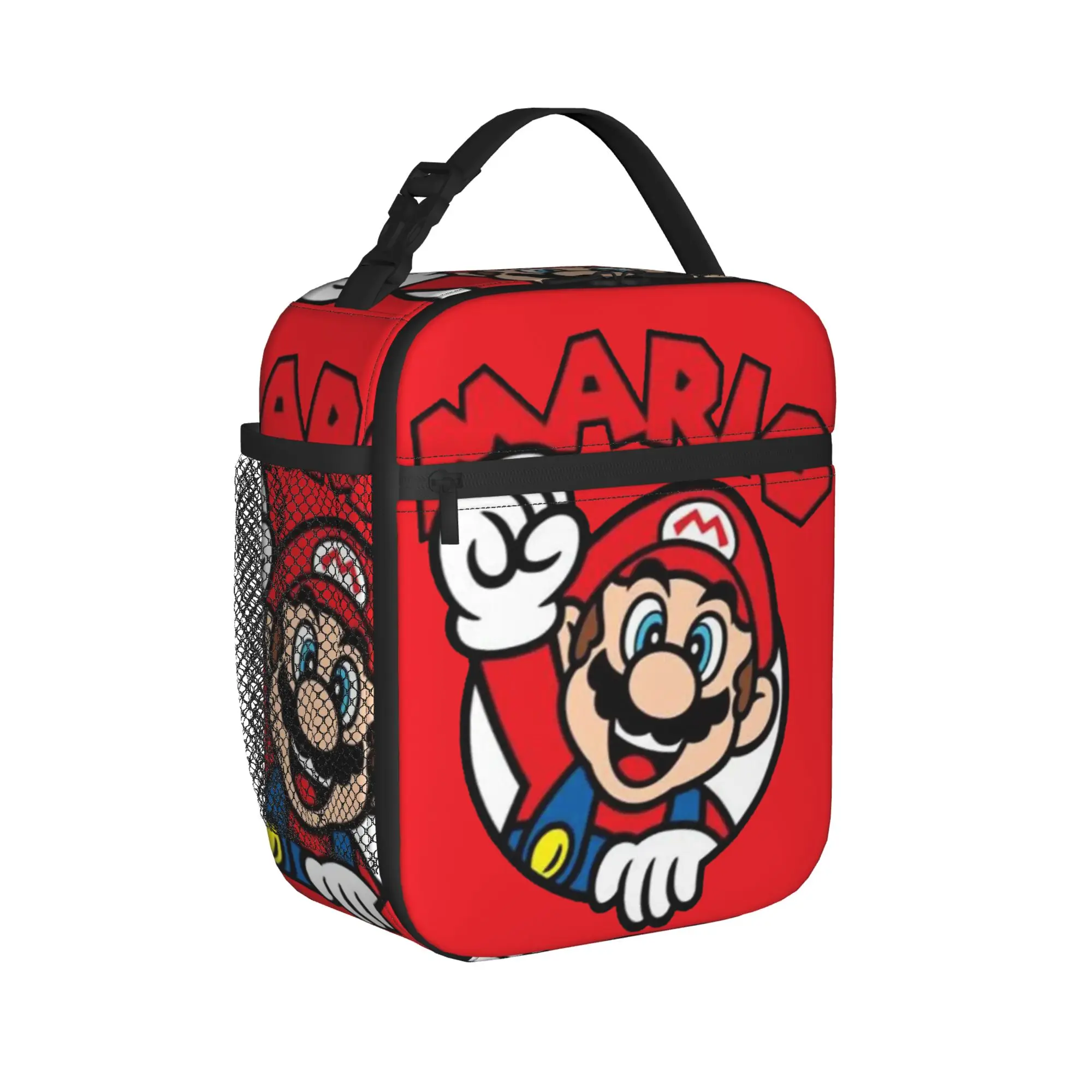 

Marioes characters Accessories Insulated Lunch Bag For School Office Food Box Portable Cooler Thermal Bento Box