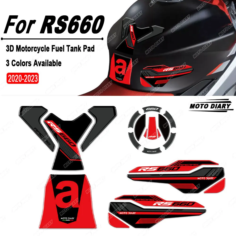 

RS 660 Fuel Tank Pad Sticker 3D Oil Protection Decals Waterproof For Aprilia RS660 RS 660 2020-2023