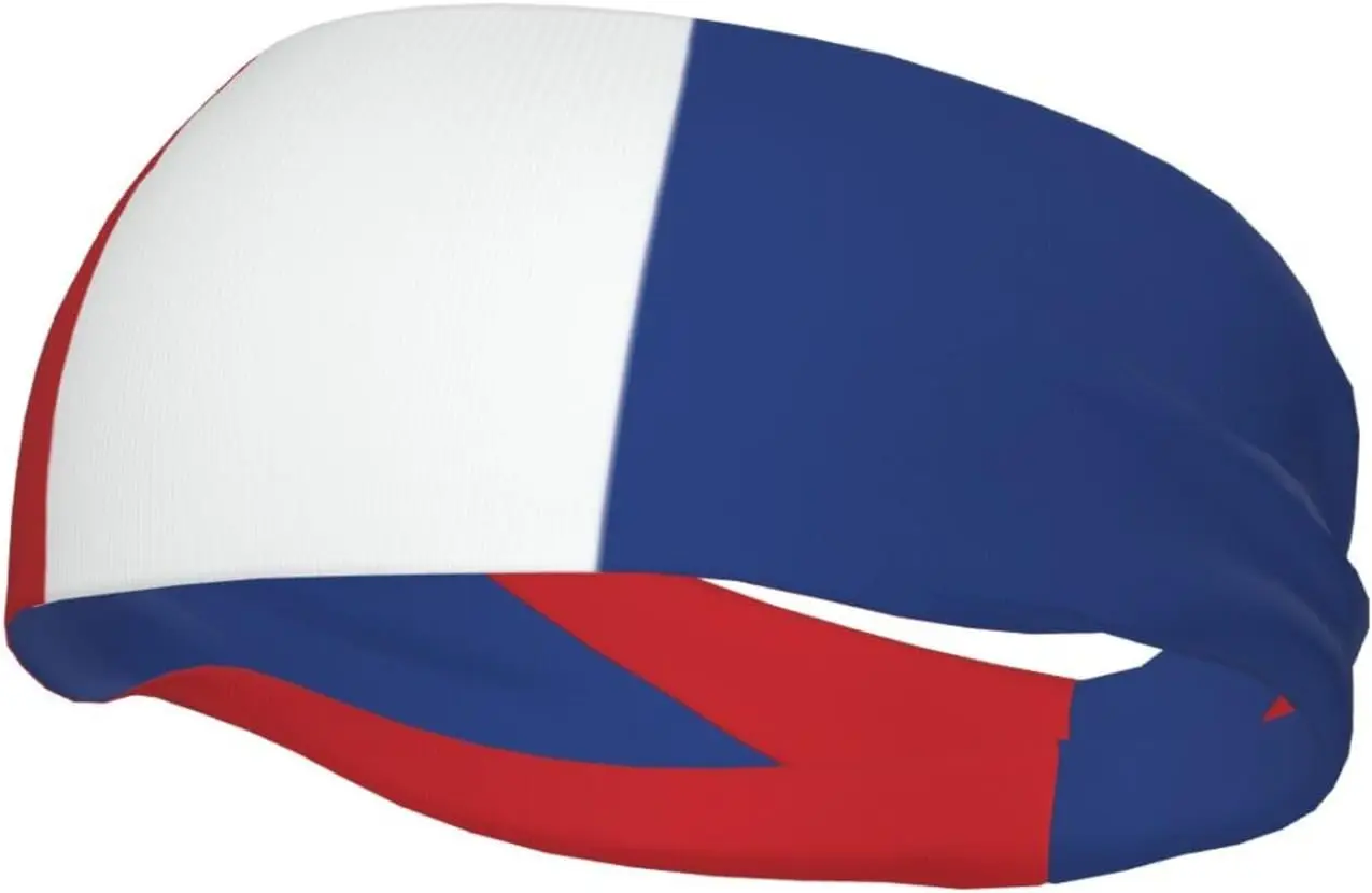

France Flag Sports Headband & Sweatband Hairband for Women Men for Running,Cycling, Yoga,Hiking