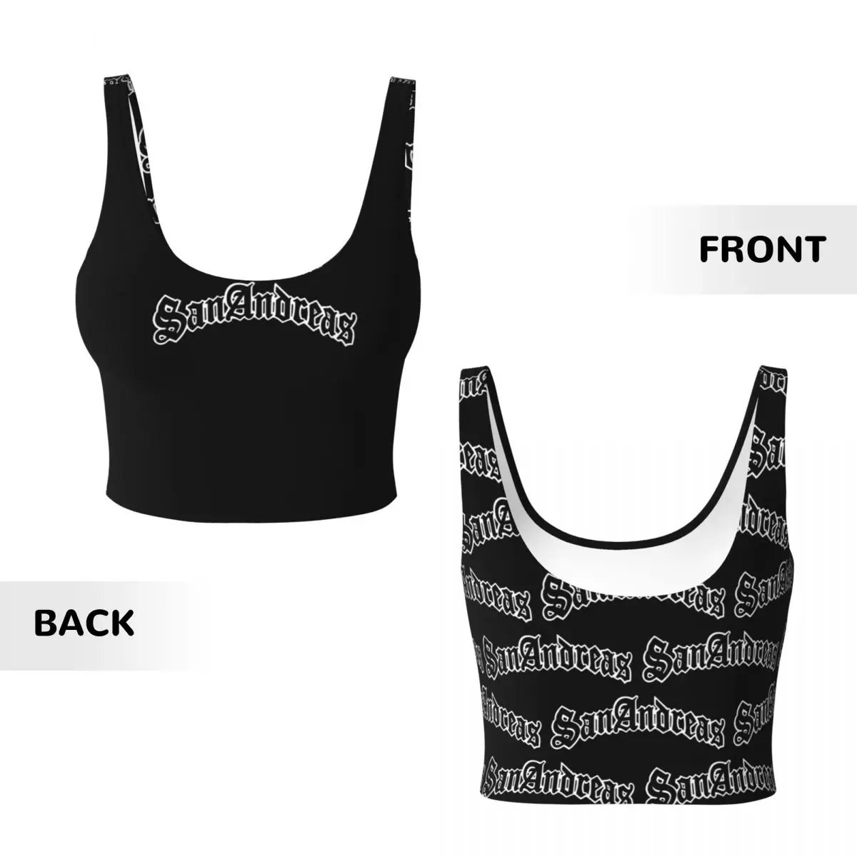 مخصص Sherm رئيس GTA سان أندرياس شعار المرأة سترة رياضية حمالات الصدر الصالة الرياضية تجريب عالية التأثير اليوغا المحاصيل تانك القمم #2