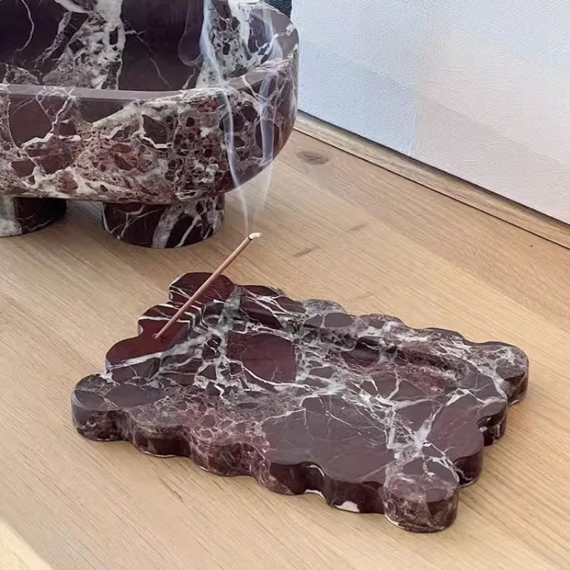 

100 Natural Marble Tray French Wabi Sabi Decor for Designer Showrooms