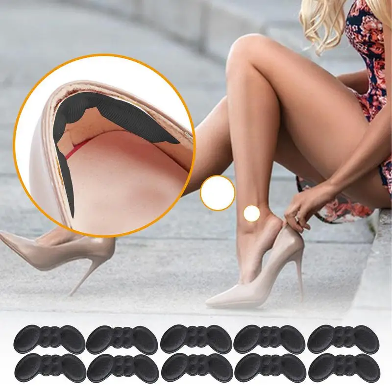 Heel Grips For Womens Shoes 5 Pairs Anti-slip Heel Pads For Women High Heel Comfort Pads Ankle Protector Shoes Maximum