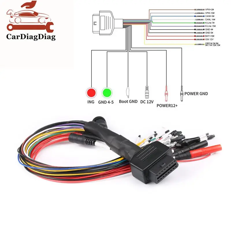 Newest Breakout Tricore Cable Full Protocol OBD2 Jumper Cable For MPPS KESS V2 Fgtech Byshut DisProg Bench Work