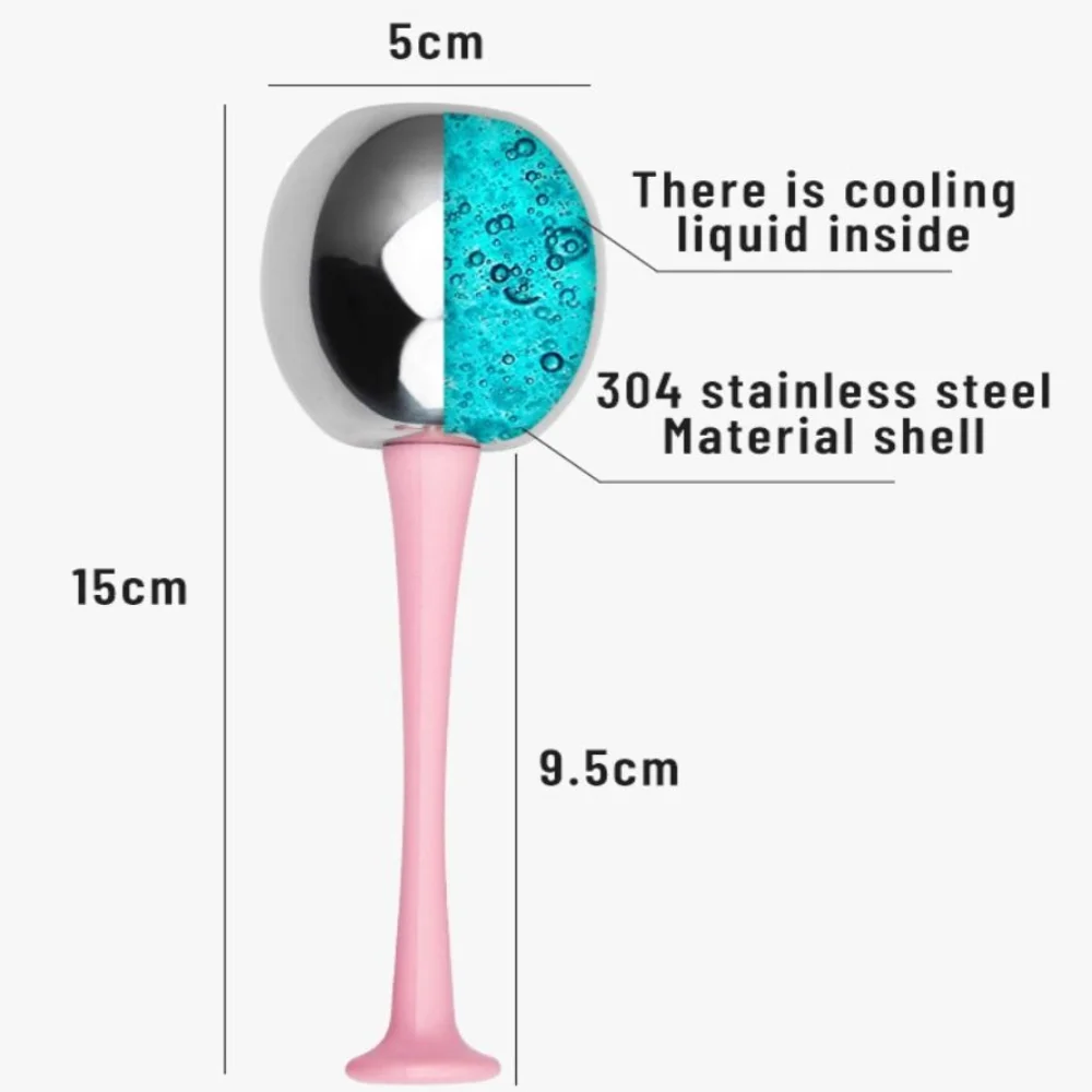 

High Quality Stainless Steel Ice Globes for Face Puffiness Relief Portable Facial Ice Globes Cooling Massager Beauty Routine