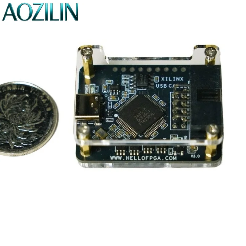 AOZILIN 10Pin JTAG Programmer FT Chip USB Download Cable For XILINX FPGA CPLD Embedded Debug Spare Parts