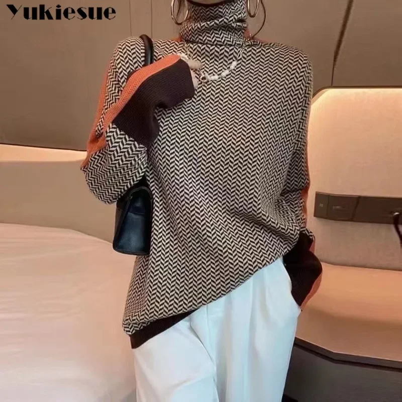 

Autumn Winter New Warm Stylish Sweaters Ladies Slim Women Sweaters Pullovers Female Woman Sweater Sweater Knitted Turtleneck